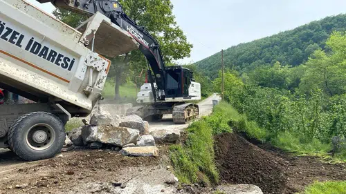 Düzce Çamlısu Köyü heyelan riskiyle mücadele ediyor
