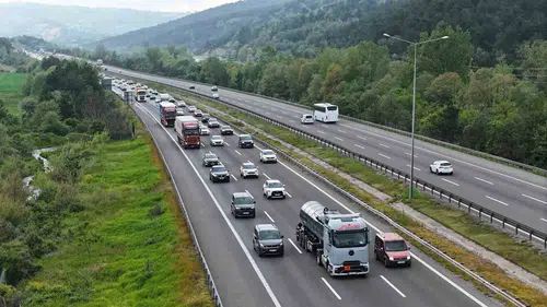Kurban Bayramı dönüşünde Bolu güzergahında ağır vasıtalara kısıtlama geldi