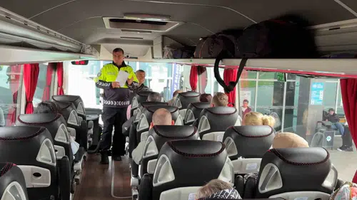 Aksaray otogarında bayram öncesi trafik denetimi alarmı