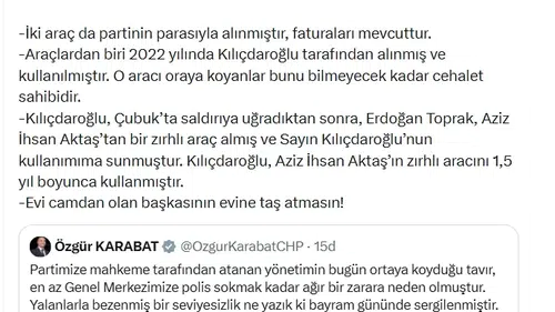 Özgür Özel'den CHP önündeki araç polemiğine sert yanıt