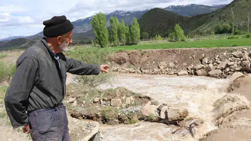 Erzurum’da boz ayı Oltu Çayı’nda can verdi