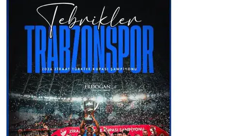 Erdoğan Trabzonspor’un kupa zaferini kutladı