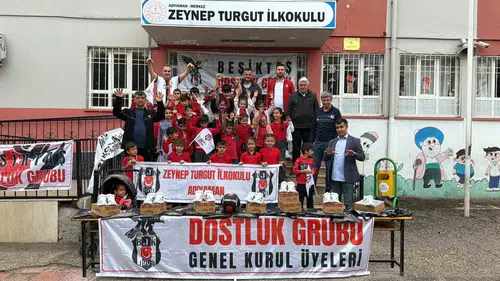 Adıyamanlı çocuklara Beşiktaşlılardan anlamlı hediye