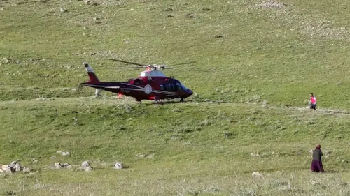 Karapınar'da motosiklet kazası sonrası hava ambulansı devreye girdi