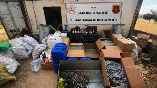 Şanlıurfa’daki yasa dışı alkol tesisine jandarma baskını