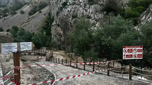 Yozgat Kazankaya Kanyonu yükselen sular nedeniyle ziyarete kapatıldı