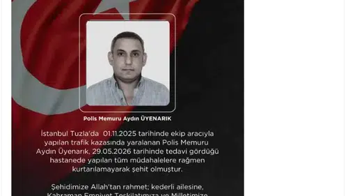 Tuzla’daki trafik kazasında ağır yaralanan polis memuru hayatını kaybetti