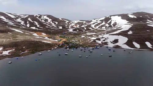 Erciyes Tekir Gölü taştı karavanlar sular altında kaldı