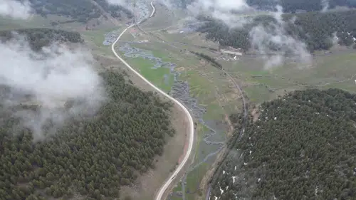 Sarıkamış'ta sis bulutları eşsiz bir görsel şölen yarattı
