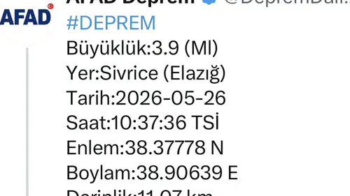 Elazığ peş peşe sallandı