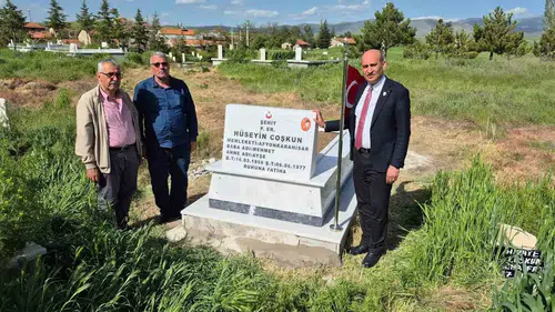 49 yıl sonra gelen vefa Şehit Hüseyin Coşkun’un mezarı yenilendi