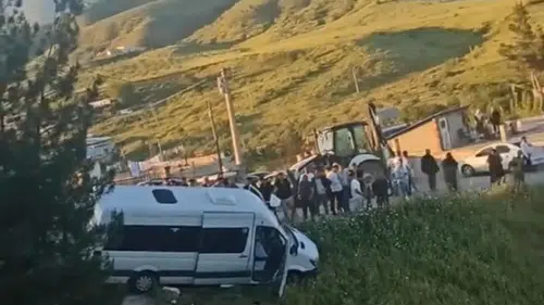 Siirt'te mezarlık yolunda korku dolu anlar