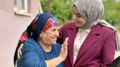 Kaymakamdan köylü teyzeye ziyaret