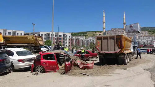 Kahramanmaraş’ta dehşet anları Freni patlayan kamyon 7 aracı biçti