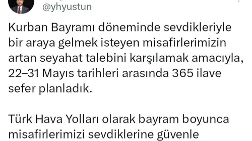 THY bayramda memleketine gidecekler için 365 ek uçuş açtı