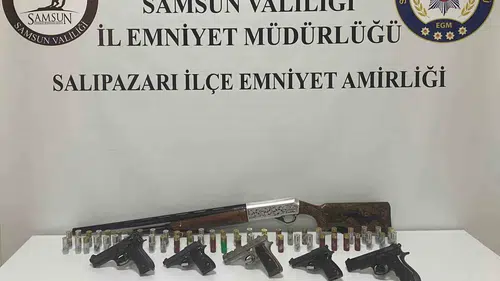 Samsun'da bir evden cephanelik cikti