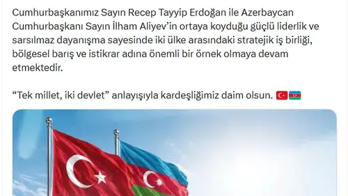 İletişim Başkanı Duran'dan Azerbaycan'a kutlama mesajı