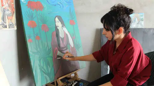 Şırnaklı genç ressam önyargıları fırçasıyla yıkıyor