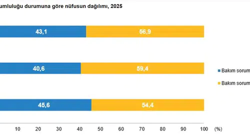 Türkiye'de her iki kişiden biri evde bakım sorumluluğu taşıyor