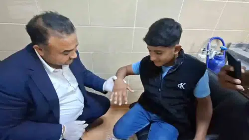 Akçakale'de yüzük sıkışınca imdada itfaiye amiri yetişti