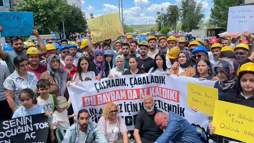 Uzunköprü'de maden işçileri tazminat hakları için sokağa indi