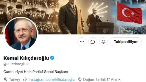 Kılıçdaroğlu profilindeki unvanı değiştirdi