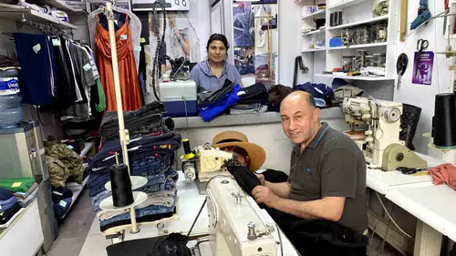 Alaşehirli terziler bayram öncesi gece mesaisine kaldı