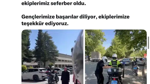 Elazığ polisi YKS adaylarını sınav salonlarına yetiştirmek için seferber oldu