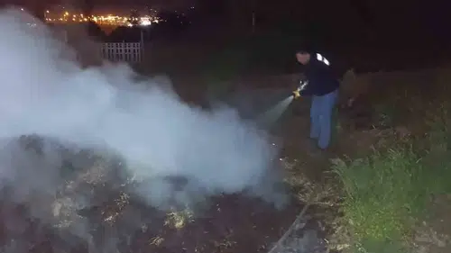 Bolu'da anız yangını ormana ulaşmadan son anda durduruldu