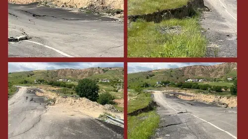 Felahiye yolundaki çökme iki aydır çözümsüz kaldı