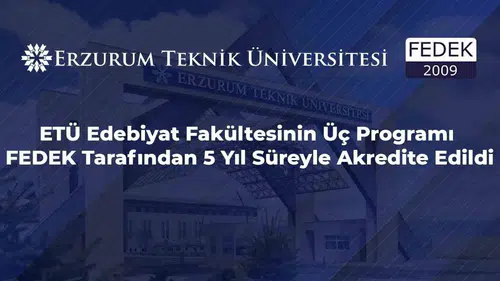 Erzurum Teknik Üniversitesi’nde kalite onayı