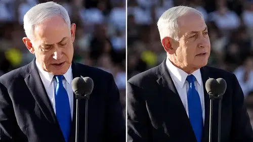 Netanyahu'ya subay töreninde şok protesto
