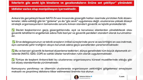 Ankara'daki NATO hazırlıkları için yapılan düzenlemelerin sırrı ne