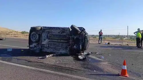 Şanlıurfa Bozova’da otomobil devrildi 2 kişi hayatını kaybetti