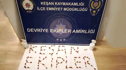 Keşan'da bir evden 120 adet sentetik ecza çıktı