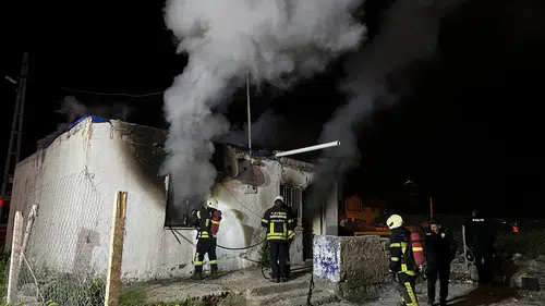 Kayseri'de gece yarısı korkutan yangın