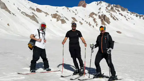 Erciyes’te takvimler haziranı gösterirken kayak sezonu yeniden açıldı