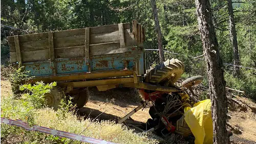 Kütahya Gediz’de traktör kazası Bir kişi hayatını kaybetti