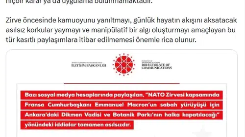 Macron bahanesiyle parkların kapatılacağı iddiası yalan çıktı