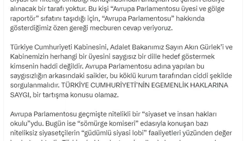 AK Parti Sözcüsü Çelikten Avrupa Parlamentosuna sert tepki