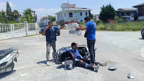 Antalya’da kaza geçiren işçiye mesai arkadaşlarından vefalı destek
