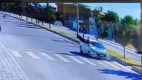 Ceylanpınar'da korkutan kaza güvenlik kamerasına yansıdı