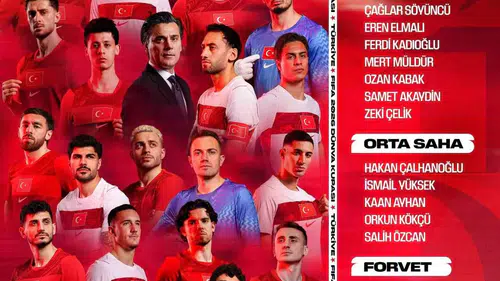 Montella 2026 Dünya Kupası için 26 kişilik kadroyu belirledi