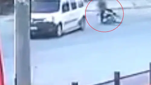 İnegöl'de motosiklet ve ticari araç çarpıştı