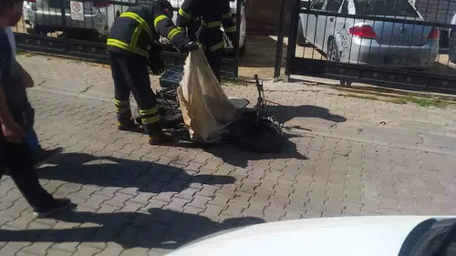 Lüleburgaz’da hareket halindeki elektrikli bisiklet bataryası bomba gibi patladı