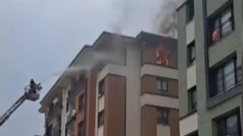 Pazarcık'ta apartman dairesinde korkutan yangın
