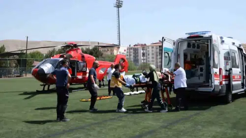 Malatya’da 84 yaşındaki hastanın hayatını helikopter kurtardı