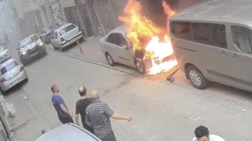 Çorlu'da otomobili ateşe veren şüpheli cezaevine gönderildi