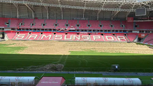 Samsun 19 Mayıs Stadyumu hibrit çime kavuşuyor