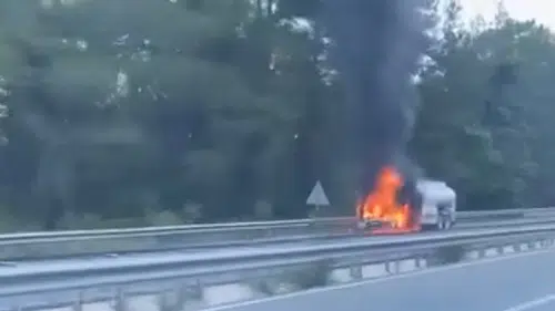 Marmaris yolunda yanan tanker büyük bir felaketi tetiklemekten son anda kurtuldu